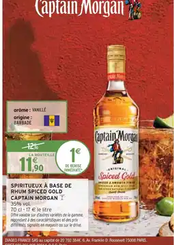 Intermarché CAPTAIN MORGAN Captain Morgan Spiced Gold offre