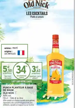 Intermarché Old Nick Punch Planteur à base de rhum offre