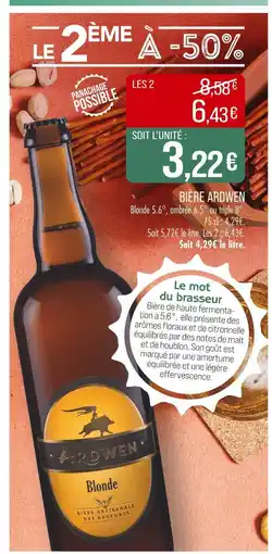 Match Ardwen Bière offre