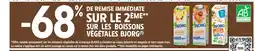 Intermarché BJORG -68% de remise immédiate sur le 2ème sur les boissons VÉGÉTALES BJORG offre