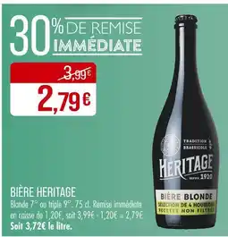 Match HERITAGE BIÈRE offre