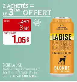Match Bière la bise offre