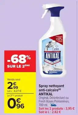 Carrefour Market Spray nettoyant anti-calcaire antikal offre