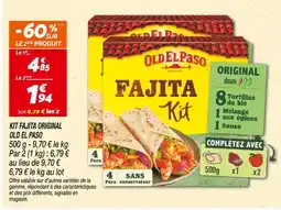 Netto Old El Paso Kit Fajita Original offre