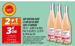 Netto AOP Ventoux Rosé Le vin qui va bien avec le burger offre