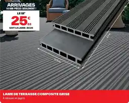 Brico Dépôt Lame de terrasse composite grise offre