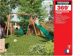 Brico Dépôt Portique en bois "tulipe" offre