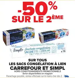 Carrefour Market Sur tous les sacs congélation à lien carrefour et simpl offre