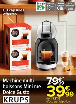 Carrefour Market Machine multi boissons mini me dolce gusto KRUPS offre