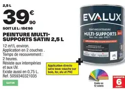 Brico Dépôt EVALUX Peinture multi- supports satin offre