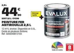 Brico Dépôt EVALUX Peinture fer antirouille offre