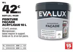 Brico Dépôt EVALUX Peinture façade acrylique offre