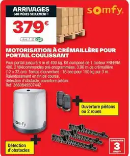 Brico Dépôt SOMFY Motorisation à crémaillère pour portail coulissant offre