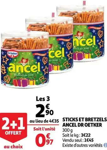 Auchan Dr oetker sticks et bretzels ancel offre