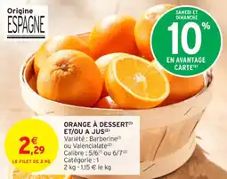 Intermarché Contact Orange à dessert et ou a jus offre