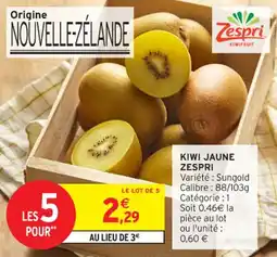 Intermarché Contact Kiwi jaune zespri offre