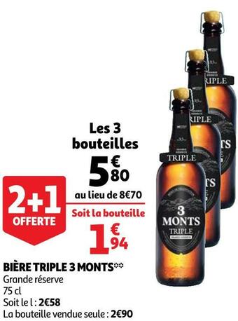 Auchan 3 monts bière triple offre