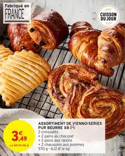 Intermarché Contact Assortiment de viennoiseries pur beurre x8 offre