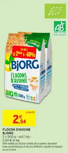 Intermarché Contact Flocon d'avoine bjorg offre