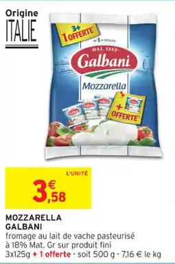 Intermarché Contact Mozzarella galbani offre