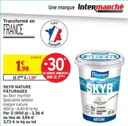 Intermarché Contact Skyr nature pâturages offre