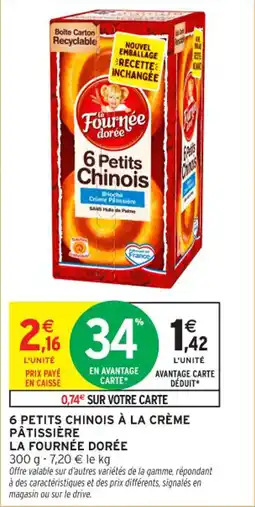 6 petits chinois à la crème pâtissière la fournée dorée