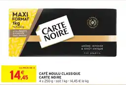 Intermarché Contact Café moulu classique carte noire offre