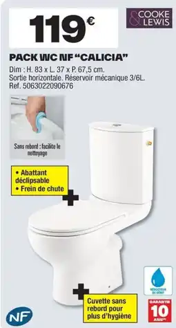 Brico Dépôt COOKE LEWIS Pack wc nf "calicia” offre