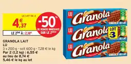 Intermarché Contact Granola lait lu offre
