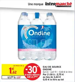 Intermarché Contact Eau de source ondine offre