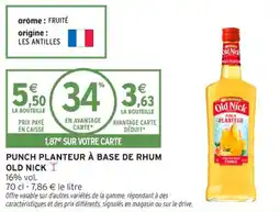 Intermarché Contact Punch planteur à base de rhum old nick offre