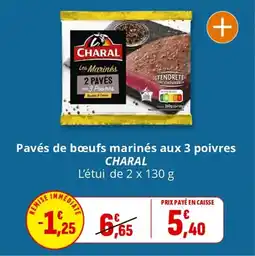 Coccimarket Pavés de bœufs marinés aux 3 poivres charal offre