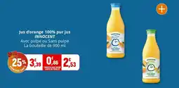 Coccimarket Jus d'orange 100% pur jus innocent offre