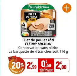 Coccimarket Filet de poulet rôti fleury michon offre