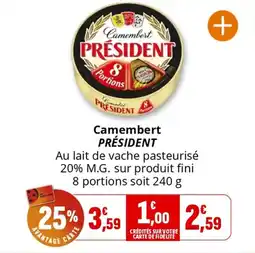 Coccimarket Camembert président offre