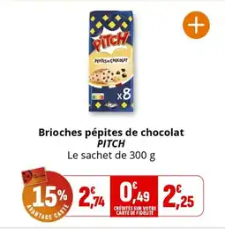 Coccimarket Brioches pépites de chocolat pitch offre