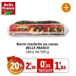 Coccimarket Barre marbrée au cacao belle france offre