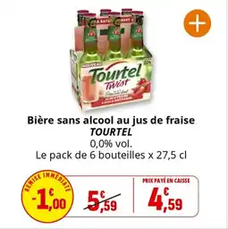 Coccimarket Bière sans alcool au jus de fraise tourtel offre