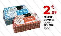 Hmarket Beurre demi sel doux 82% mg offre