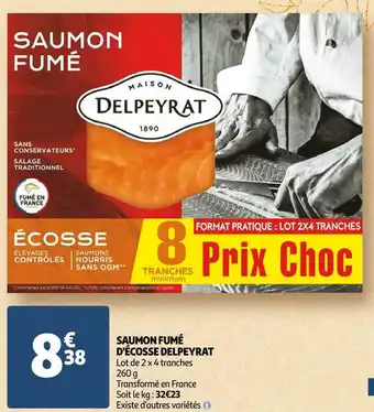 Auchan Delpeyrat saumon fumé d'écosse offre
