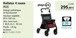 Technicien de Santé playcare Rollator 4 roues offre