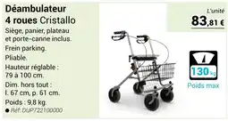 Technicien de Santé Déambulateur 4 roues offre