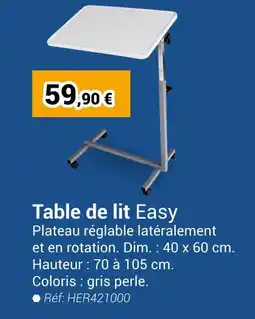Technicien de Santé Easy Table de lit offre