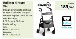 Technicien de Santé Playcare Rollator 4 roues W4 offre