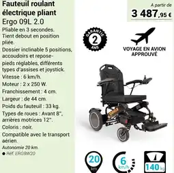 Technicien de Santé Fauteuil roulant électrique pliant offre