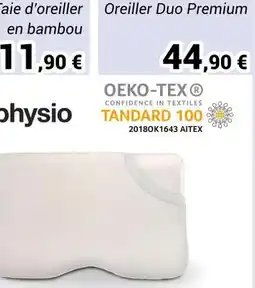 Technicien de Santé Inphysio Oreiller ergonomique à mémoire de forme offre