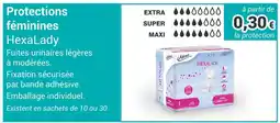 Technicien de Santé Hexa Protections féminines HexaLady offre