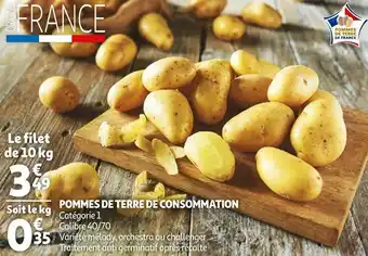 Auchan Pommes de terre de consommation offre