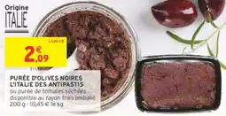 Intermarché Contact Purée d'olives noires l'italie des antipastis offre