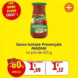 Coccinelle Supermarché Panzani - sauce tomate provençale offre